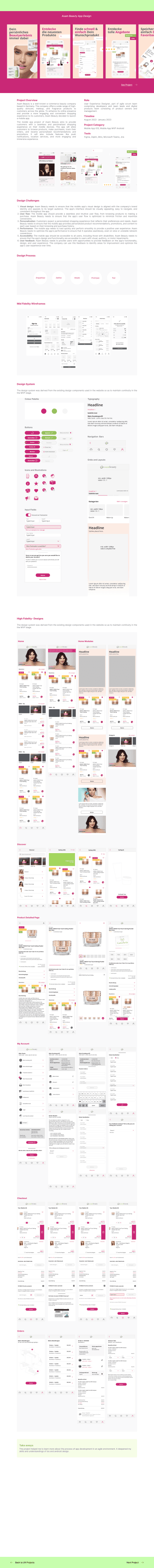 Asam Beauty App Design